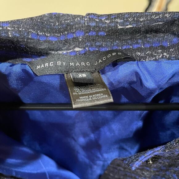 Vintage Marc Jacobs XS Short Sleeve Hoodie Jacket Tunic Purple Coat - Picture 3 of 6